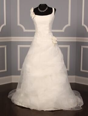 St Pucchi Z153 Sleeveless Organza D. White Aline Bridal Wedding Dress